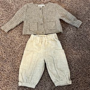 Beautiful baby set 6 months, top 100% cashmere, purchased in Paris